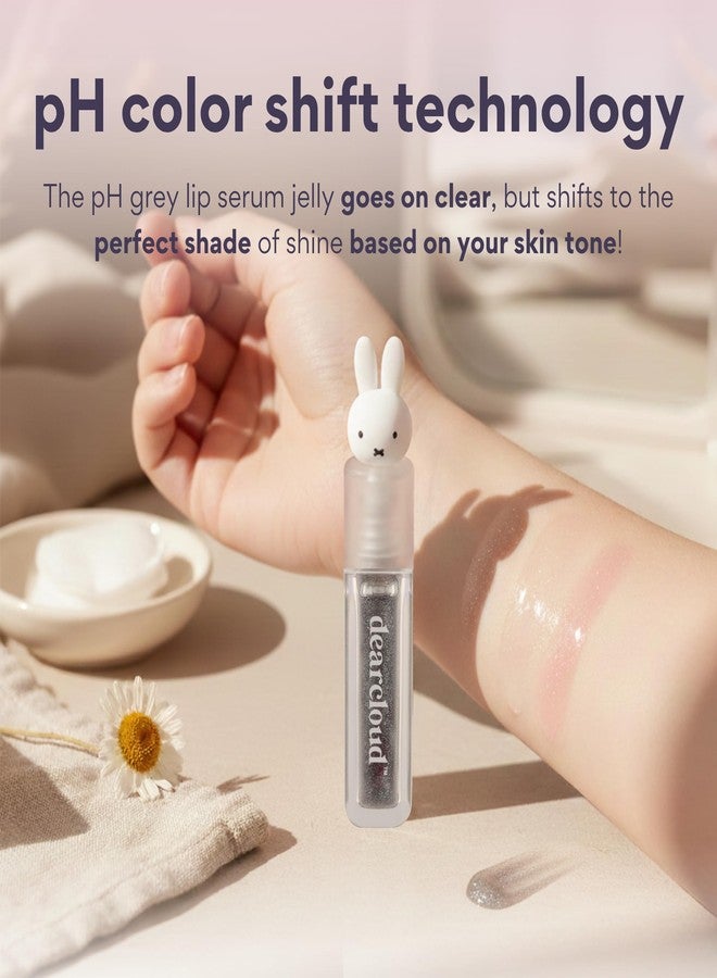dearcloud Miffy Lip Serum Jelly Duo - Hydrating Lip Gloss for Women with Hyaluronic Acid, Rosehip & Jojoba Seed Oils- Korean Skin Care pH Color Changing Lip Gloss Set - Image 2
